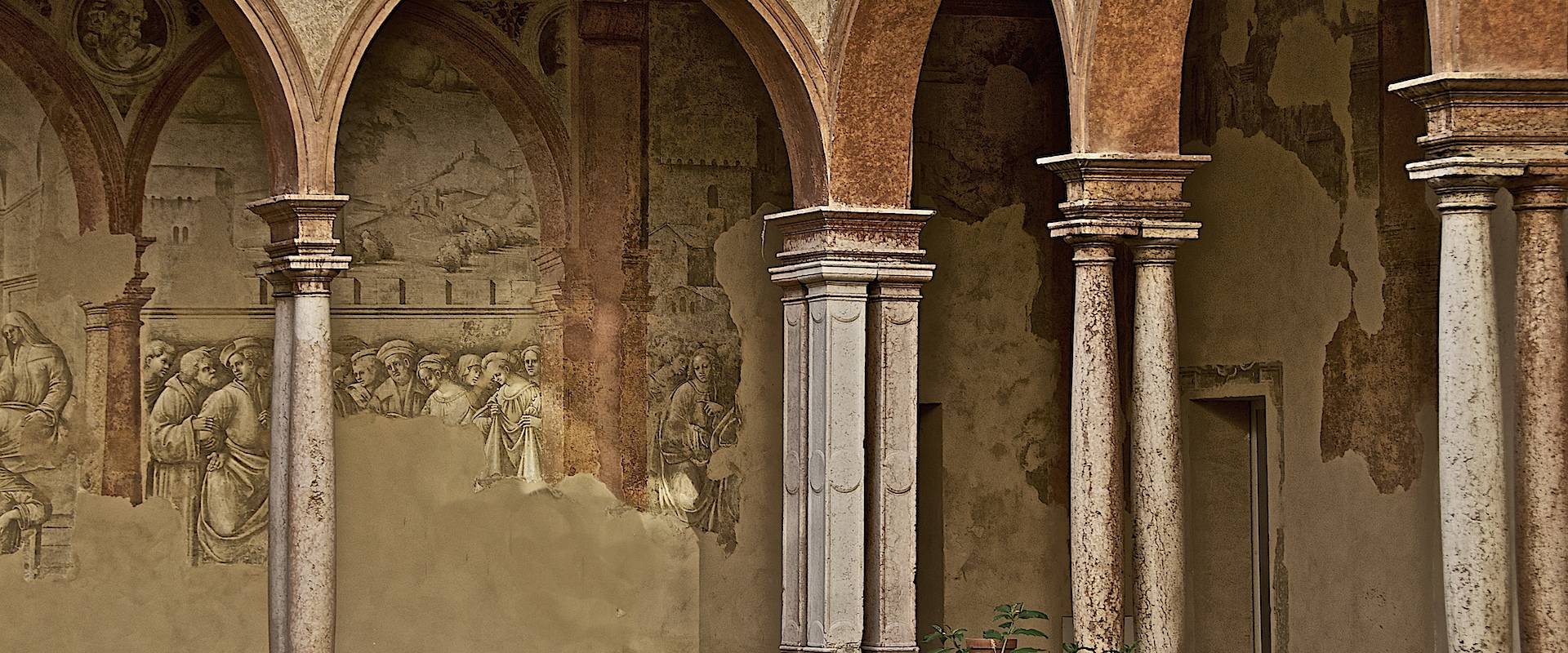 Affreschi nel porticato dei Chiostri di San Pietro foto di Caba2011